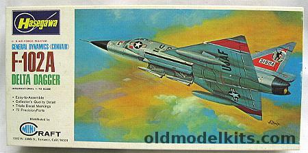 Hasegawa 1/72 General Dynamics (Convair) F-102A Delta Dagger, JS-047-225 plastic model kit